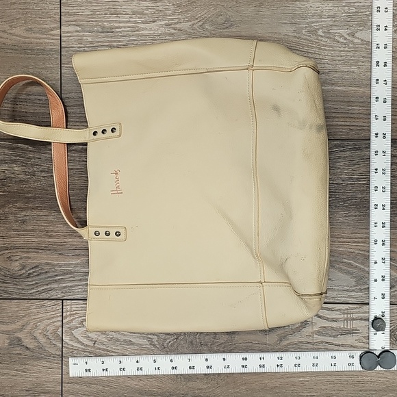 Harrods Handbags - Cream, Two Tone, Reversable, Tote, Purse, Bag, Resort, Classic, Casual, Travel